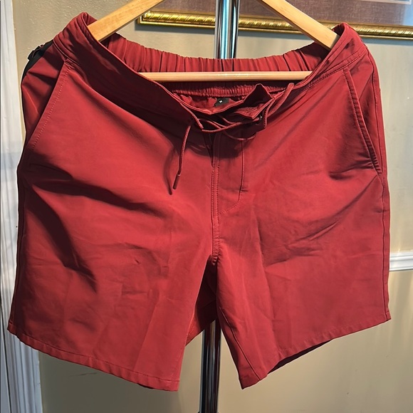 Ten Thousand Red Athletic Shorts with Drawstring Waistband - Picture 1 of 3